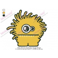 Yellow Monster Embroidery Design 04